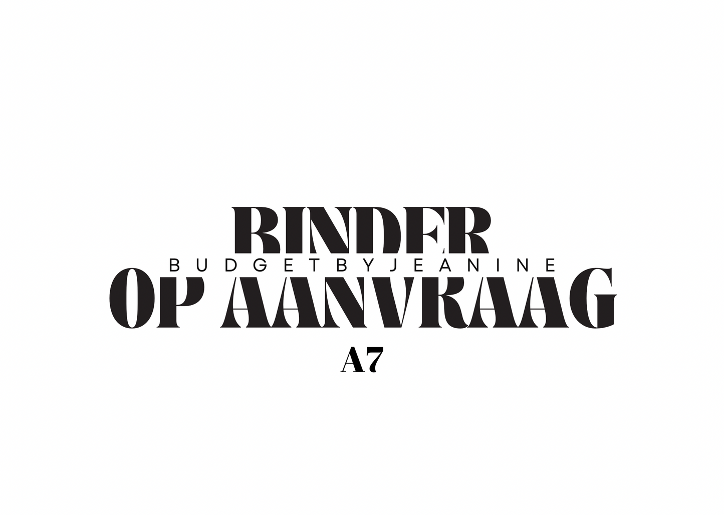 Binder op aanvraag A7