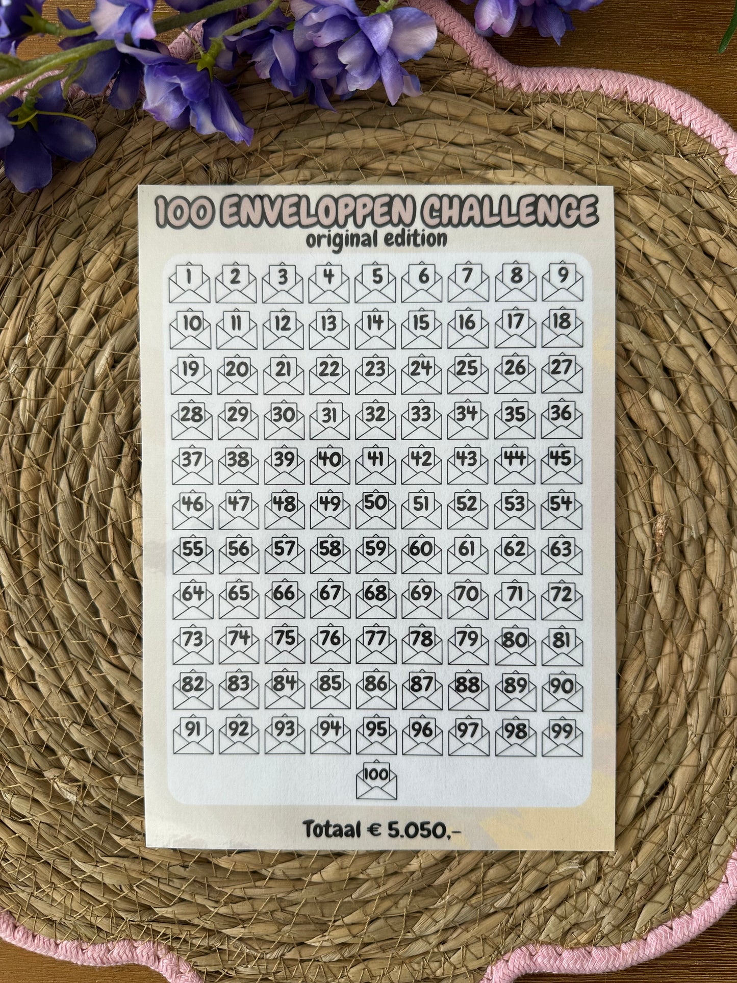 100 enveloppen challenge