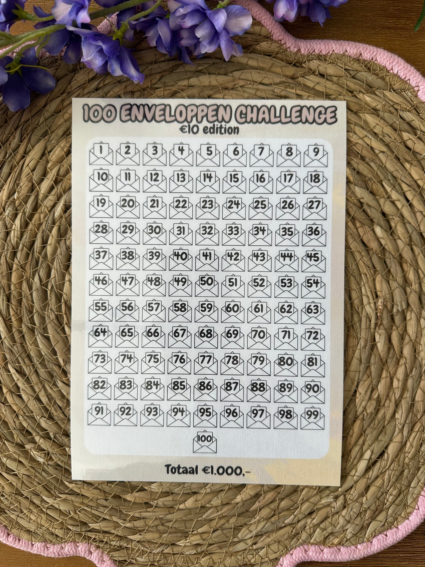 100 enveloppen challenge