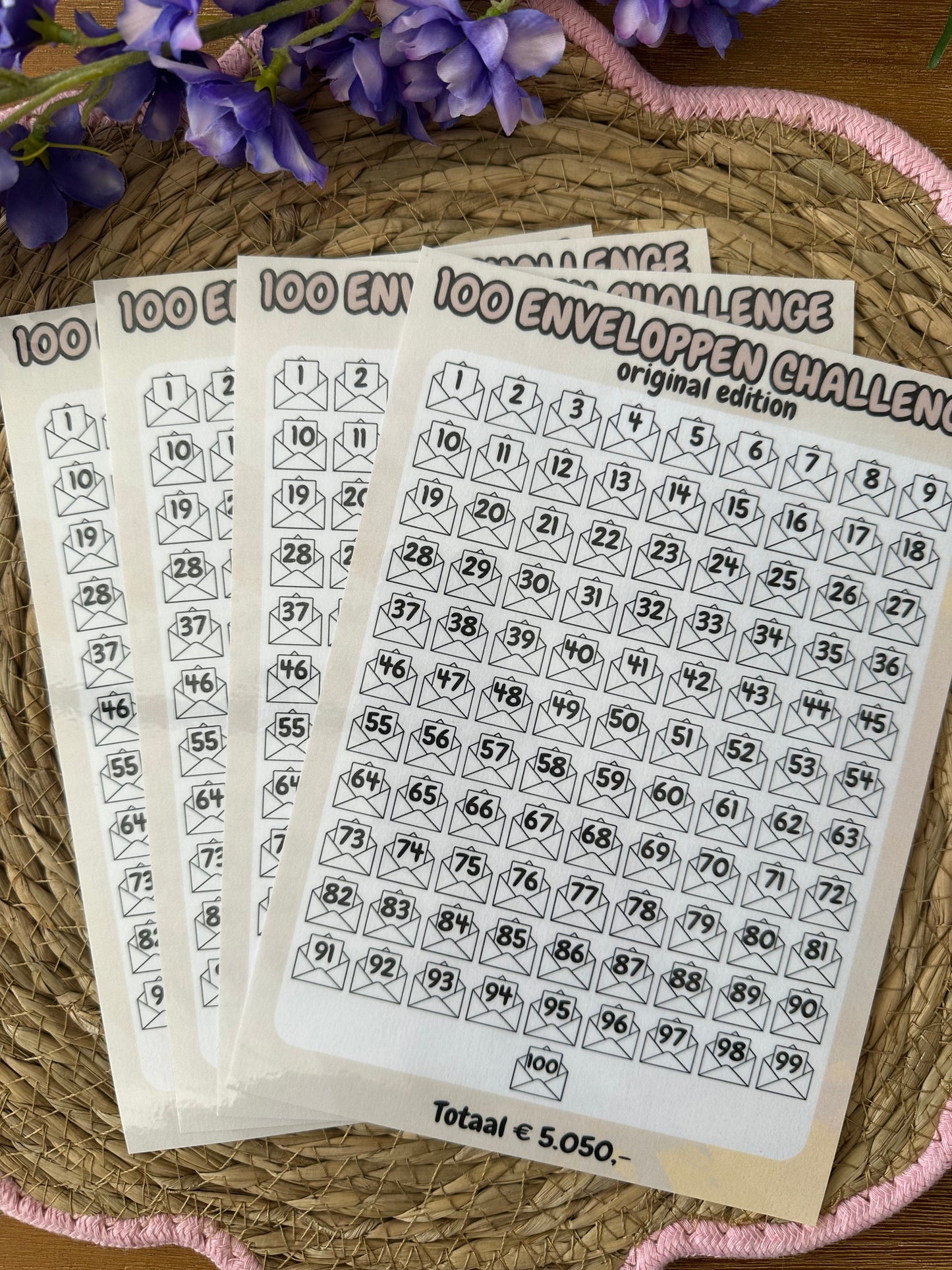 100 Enveloppen Challenge - Baby Blauw