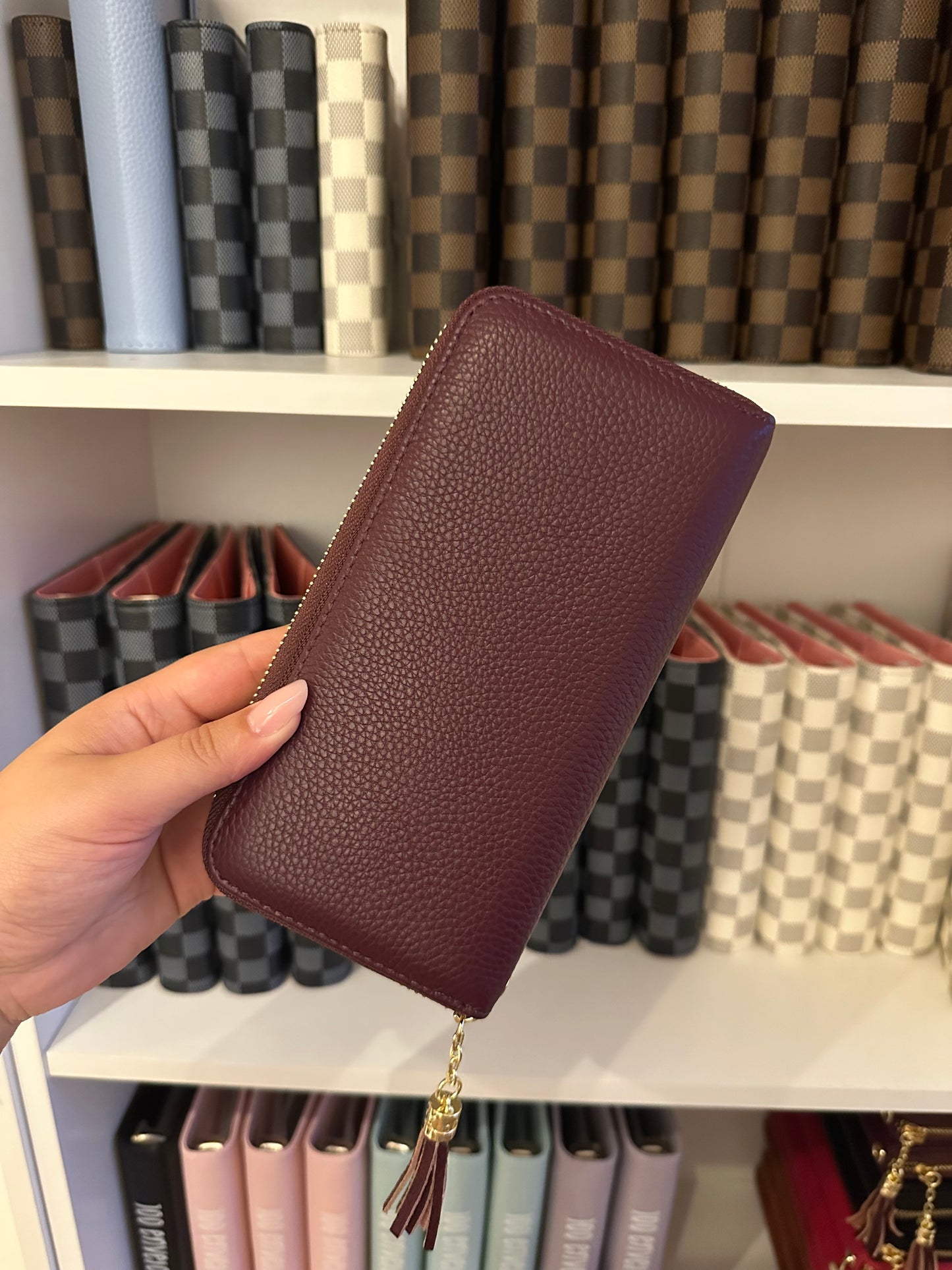 Tebbie portemonnee - Dark Bordeaux Purple