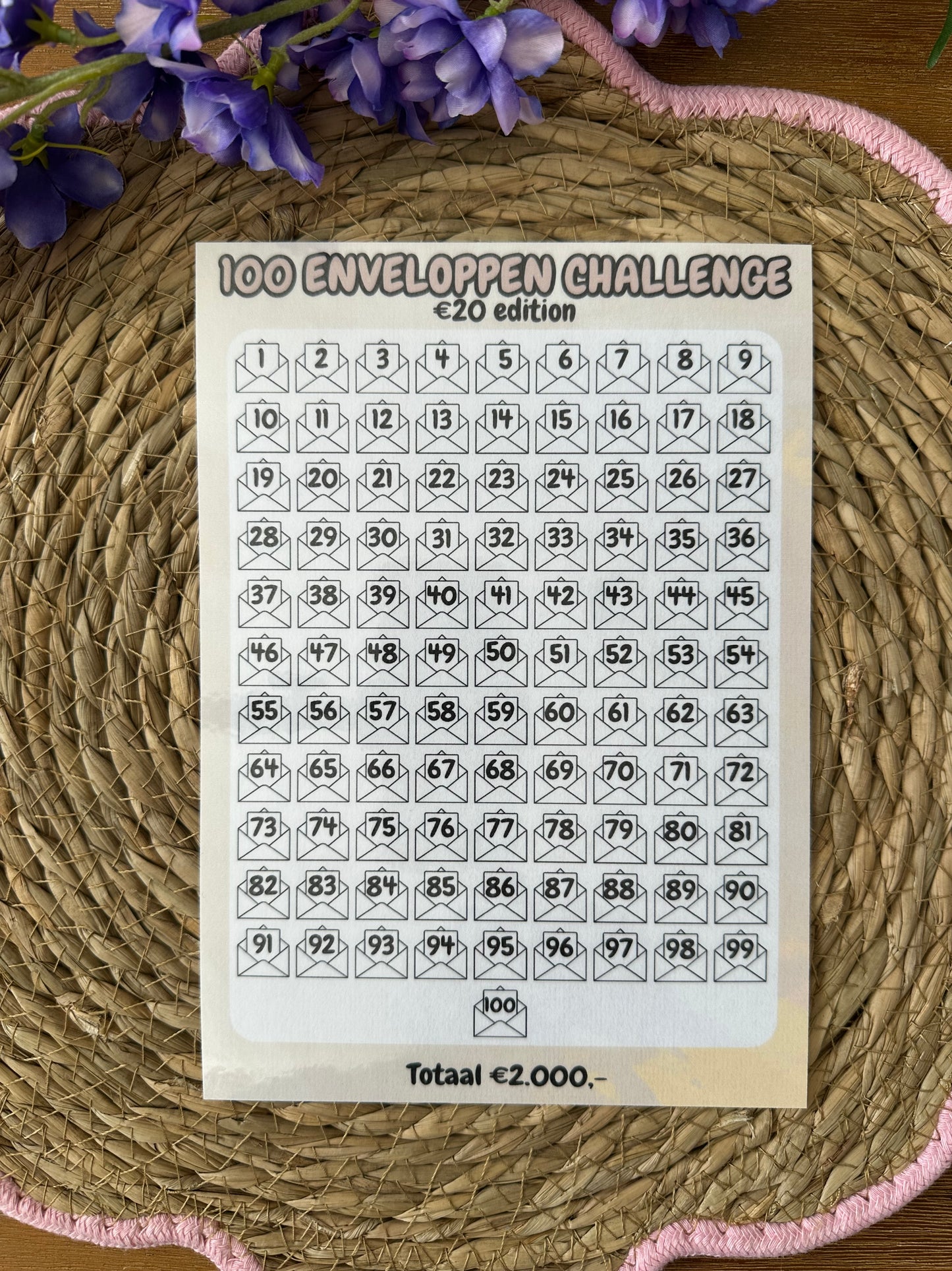 100 enveloppen challenge