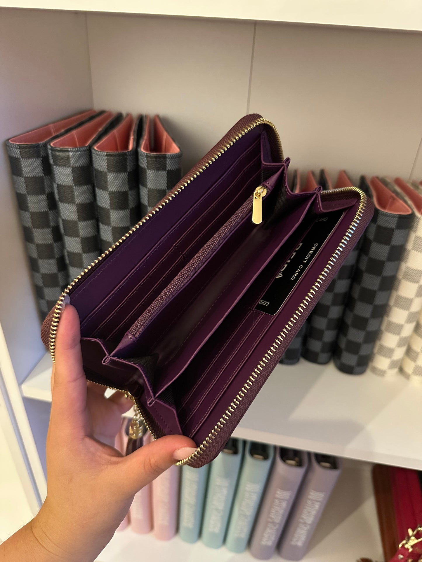 Tebbie portemonnee - Dark Bordeaux Purple