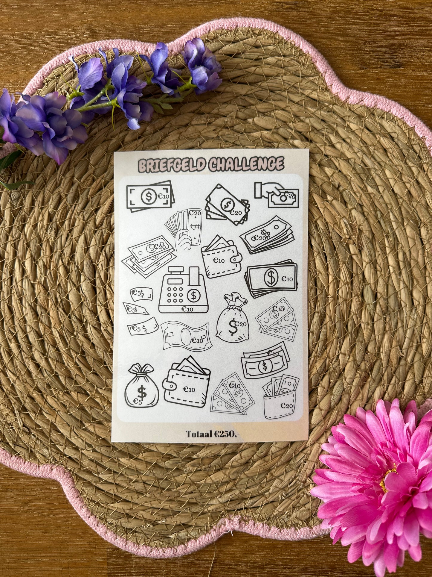 Briefgeld challenge - €250