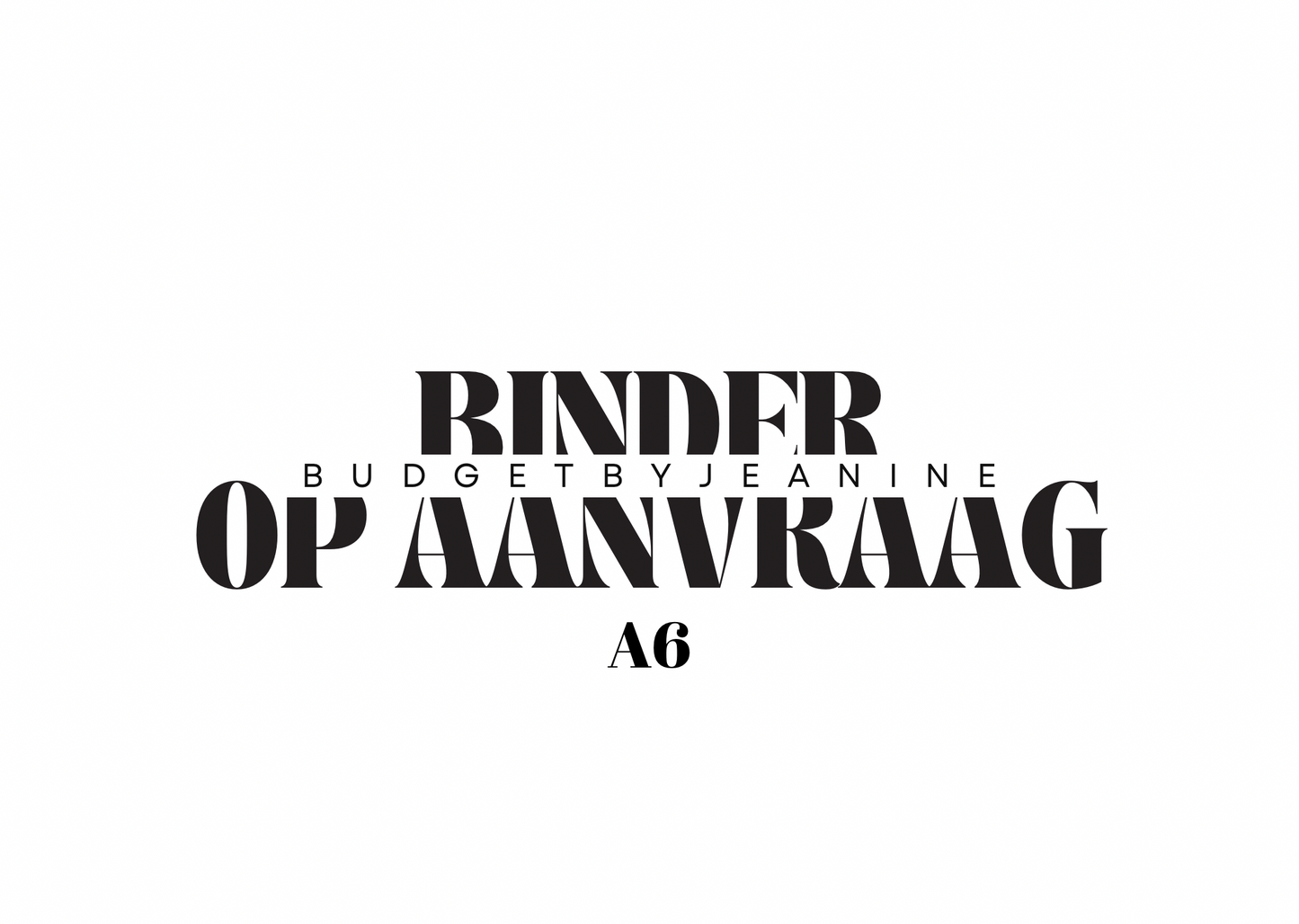 Binder op aanvraag A6