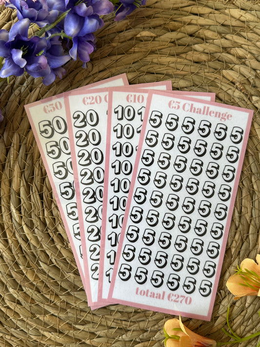Briefgeld challenges XL roze