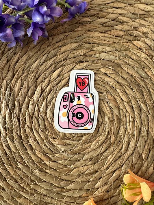 Sticker Camera Roze